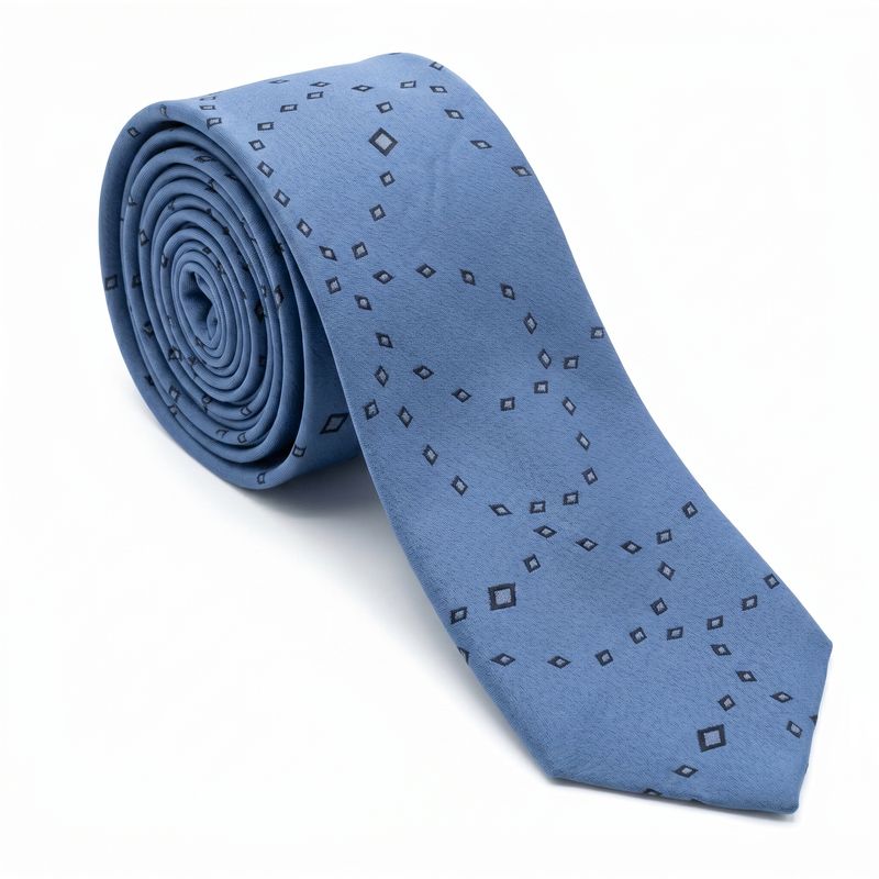 Emporio Armani Blue Silk Diamond Tie